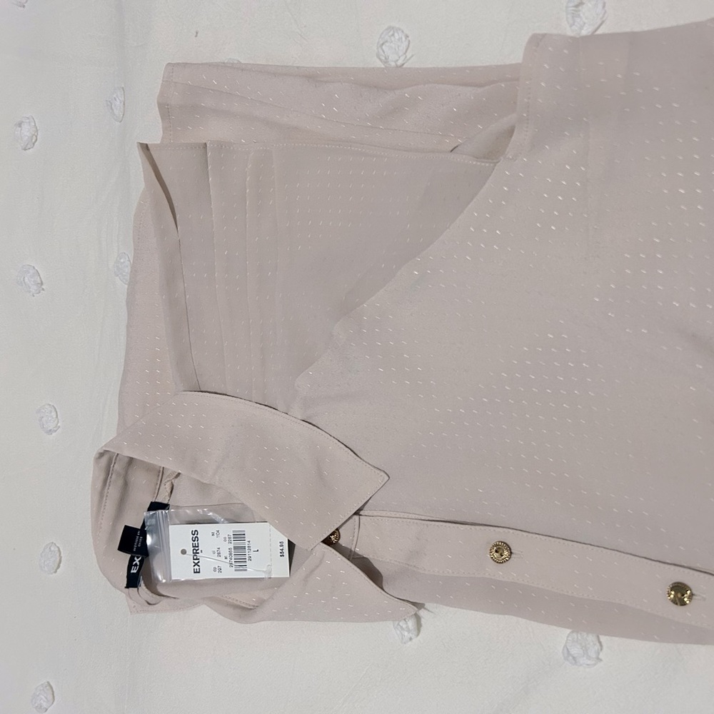 Pale pink sleeveless office top